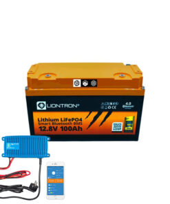 LIONTRON LiFePO4 12,8V 100Ah LX Arctic Smart BMS mit Bluetooth - Marine IP65 inkl. Victron Blue Smart IP67 Ladegerät 12/25(1+si) 230V