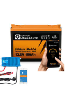 LIONTRON LiFePO4 12,8V 150Ah LX Arctic Smart BMS mit Bluetooth - Marine IP67 inkl. Victron Blue Smart IP67 Ladegerät 12/25(1+si) 230V