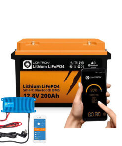 LIONTRON LiFePO4 12,8V 200Ah LX Arctic Smart BMS mit Bluetooth - Marine IP67 inkl. Victron Blue Smart IP67 Ladegerät 12/25(1+si) 230V