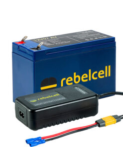 RebelCell 12V07AV Paket Lithium Akku mit 12,6V4A XT60 Ladegerät