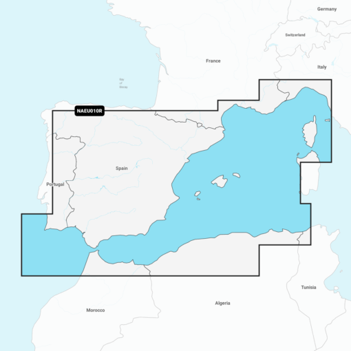 Navionics+ EU010R Spain, Mediterranean Coast (Spanien Mediterane Küste) Digitale Seekarte Regular