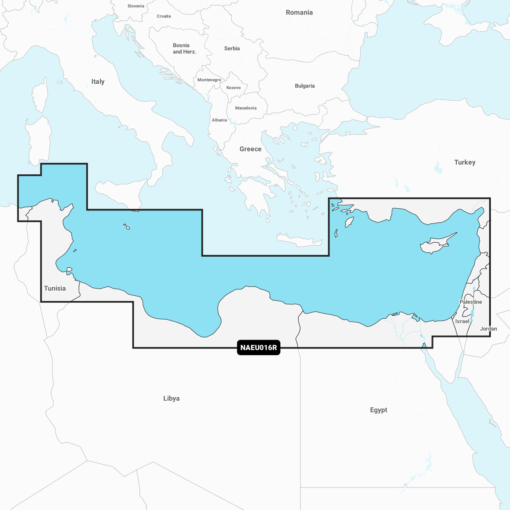 Navionics+ EU016R Mediterranean Sea, Southeast (Mittelmeer Südosten) Digitale Seekarte Regular