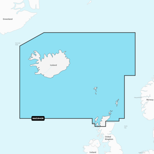 Navionics+ EU043R Iceland to Orkney (Island bis Orkney) Digitale Seekarte Regular