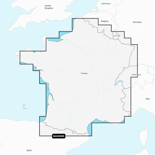 Navionics+ EU080R France, Lakes & Rivers (Frankreich Seen und Flüsse) Digitale Seekarte Regular