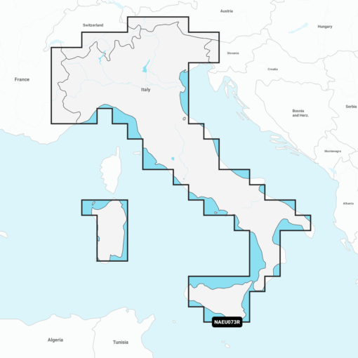 Navionics+ EU073R Italy, Lakes & Rivers (Italien Seen und Flüsse) Digitale Seekarte Regular