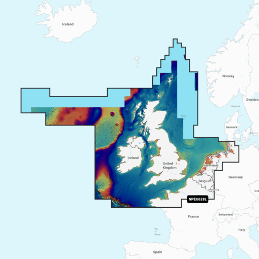 Navionics Platinum+ EU628L U.K., Ireland & Holland (Großbritannien, Irland und Niederlande) Digitale Seekarte Large