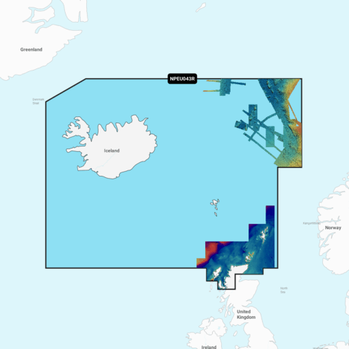 Navionics Platinum+ EU043R Iceland to Orkney (Island bis Orkney) Digitale Seekarte Regular