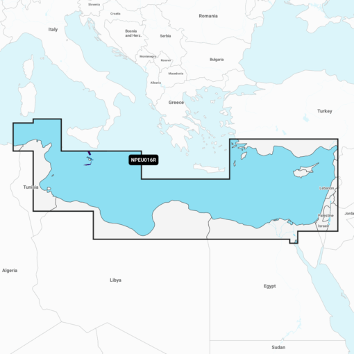 Navionics Platinum+ EU016R Mediterranean Sea, Southeast (Mittelmeer Südosten) Digitale Seekarte Regular