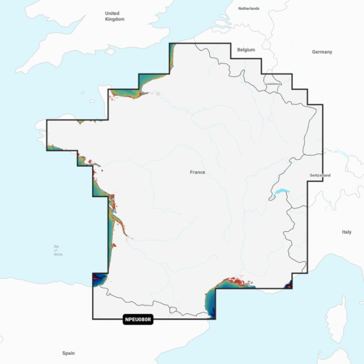 Navionics Platinum+ EU080R France, Lakes & Rivers (Frankreich Seen und Flüsse) Digitale Seekarte Regular