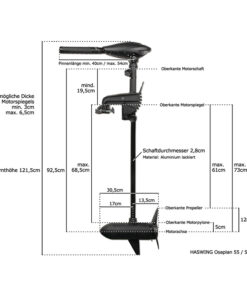 Haswing Osapian 55 / 660W 12V Elektro-Bootsmotor