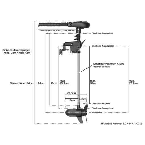 Haswing Protruar 3.0 mit 1440 Watt / 24 Volt / 110 lbs Brushless