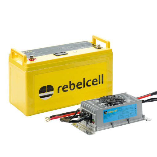RebelCell 36V70 Lithium-Ionen Akku mit 42V20A wasserd. Ladegerät für 36V-Elektromotoren